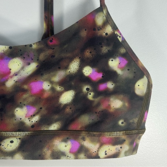 Lululemon Flow Y Bra Nulu Light Support, A–C Cup Multi / Acid Wash; Women’s Sz 6 - Picture 4 of 10